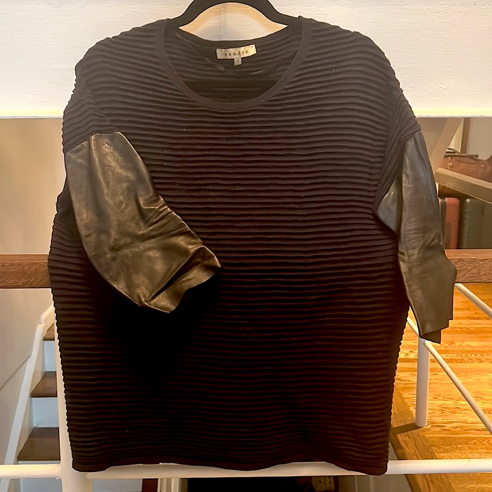 Sandro Navy Sweater